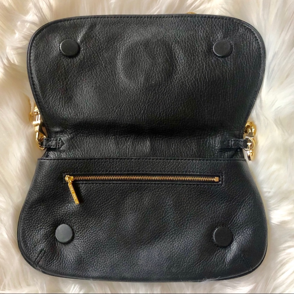 TORY BURCH Black Pebbled Leather Crossbody - Picture 7 of 8